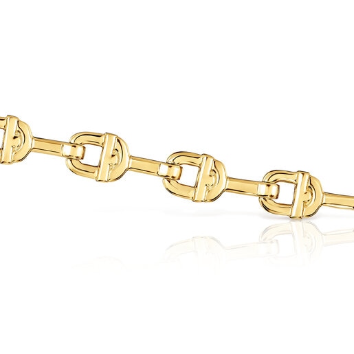 18kt gold plating over silver logo chain Bracelet TOUS MANIFESTO