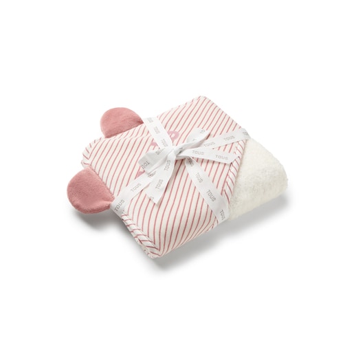 Tous Baby bath cape in Classic pink