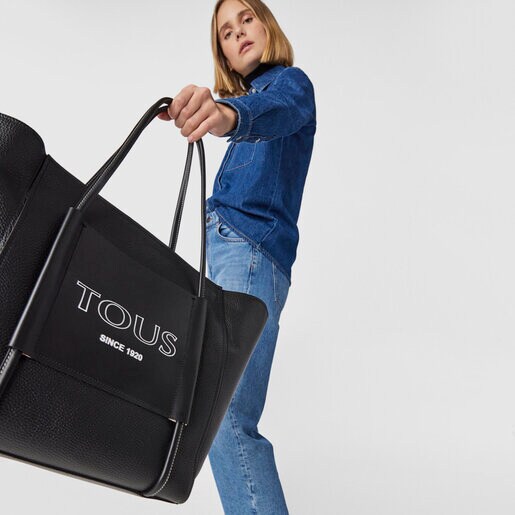 Shopping grande Tous Empire negro de piel