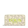 Portefeuille Kaos Legacy moyen beige et citron vert