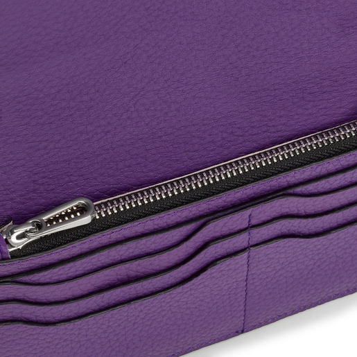 Flat lilac-colored leather TOUS Balloon Wallet