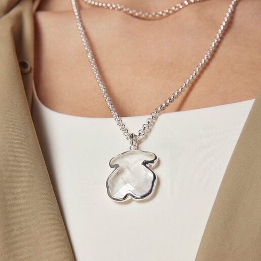 תליון כסף וסלע קריסטל סוויט דולס קולור