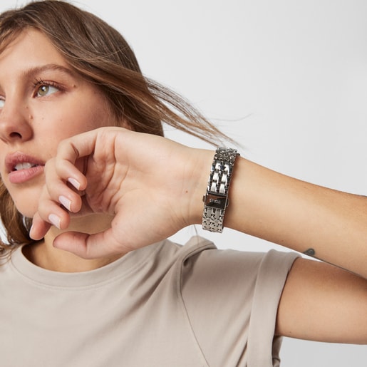 Reloj analógico Mini Icon de acero