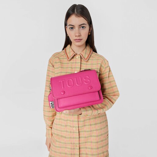 Small Pink Tous La Rue Audree Crossbody Bag