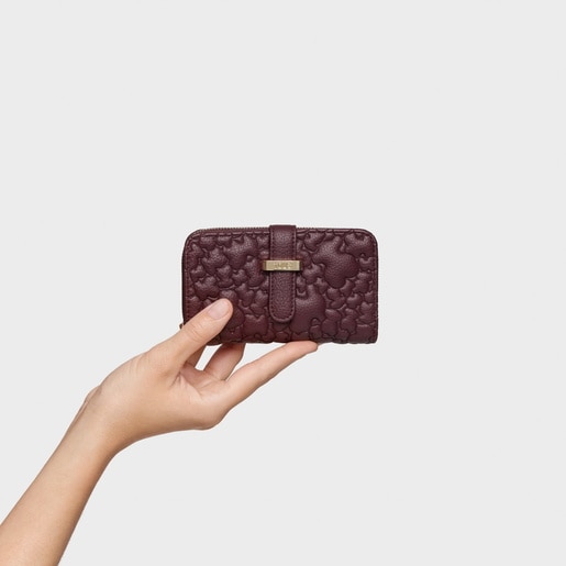 Billetera burdeos Bridge Puffy bear