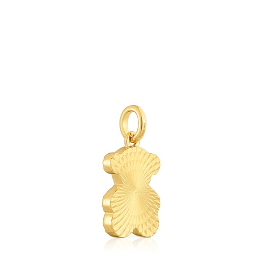 Textured bear Pendant with 18kt gold plating over silver Sweet Dolls