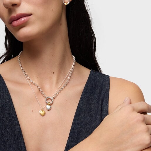 Dije bicolor motivo corazón TOUS Flechazo