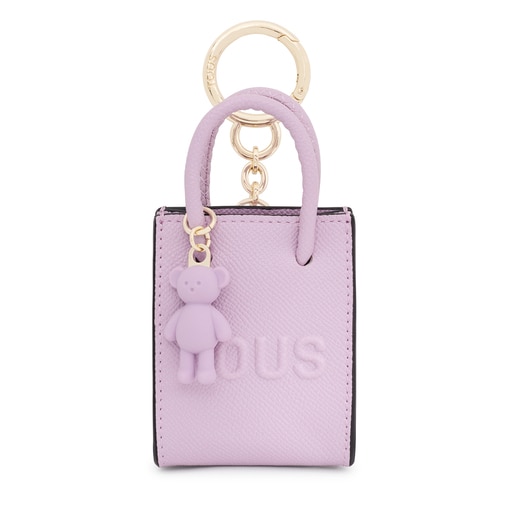 Porte-clés mini sac TOUS La Rue mauve