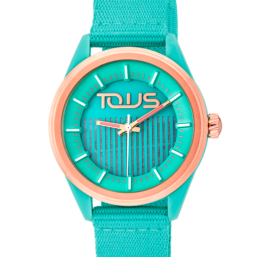 Turquoise solar-powered and sustainable Vibrant Sun Watch