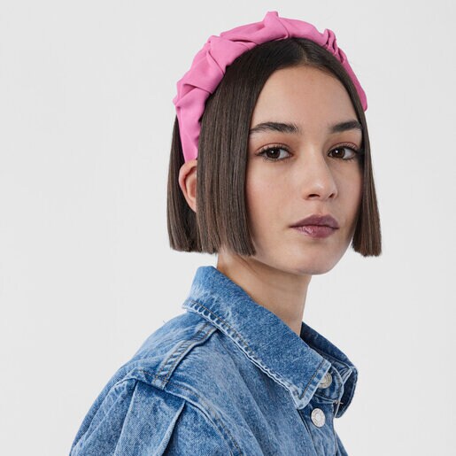 عصابة رأس TOUS Net Crochet بلون وردي