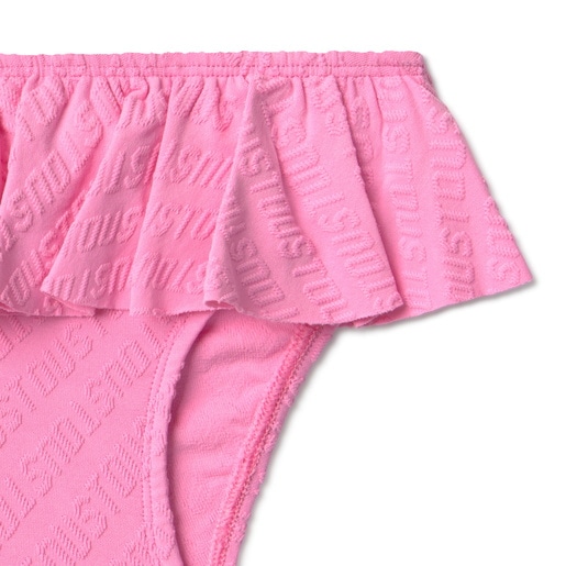 Girls bikini bottoms in Logo pink
