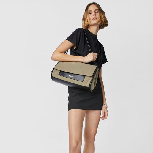 Bandolera grande caqui TOUS Empire Cotton