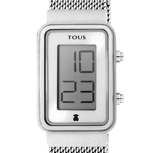 Steel Digisquared Mesh Watch