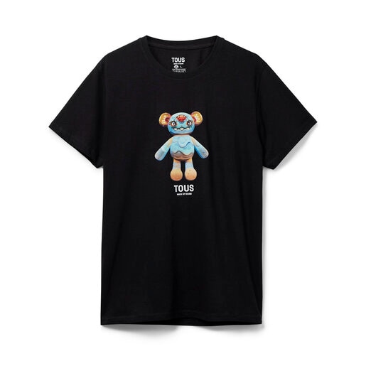 Camiseta manga corta negra para bebé diseño Koala