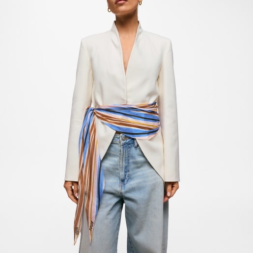 Camel-colored silk Scarf TOUS Summer Holidays