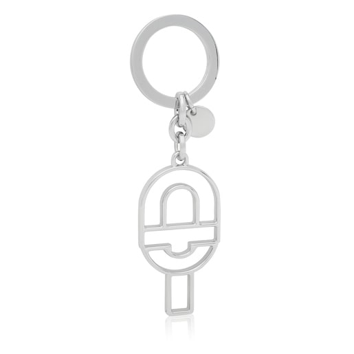 Key ring with silver-colored silhouette TOUS MANIFESTO