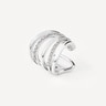 Earcuff with two strips in white gold and diamonds TOUS ATELIER