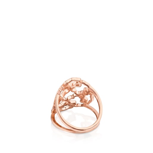 Ring Mossaic Power aus rosa Vermeil-Silber
