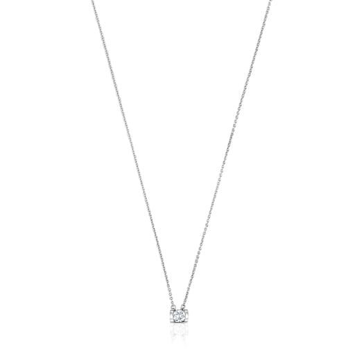 Gargantilla de platino con diamante talla brillante creado en laboratorio 0,25 ct Sweet Diamonds LGD