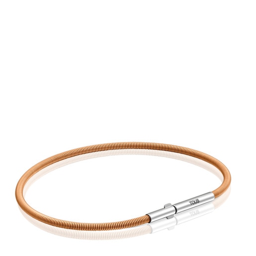 Bransoletka Mesh Tube 17 cm z Pomarańczowy stali IP