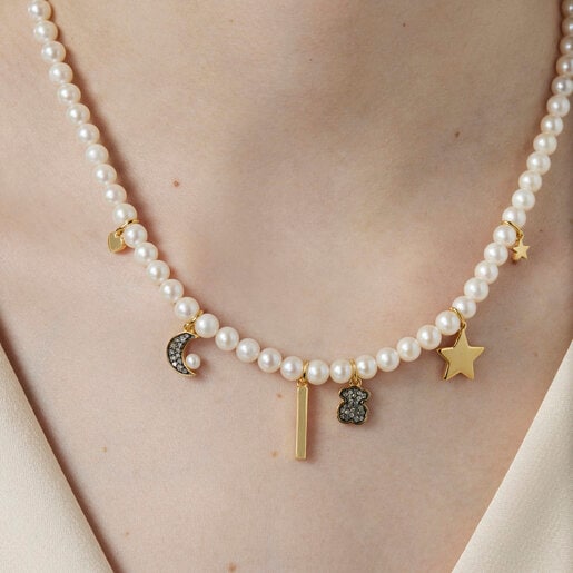 Колье Nocturne из жемчуга с вермелем и бриллиантами