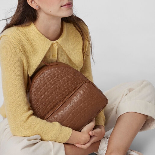 Коричневый кожаный рюкзак Sherton