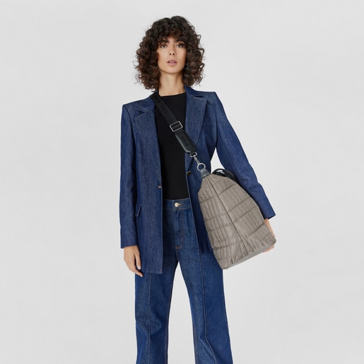 Khaki-colored TOUS On The Go Shopping bag