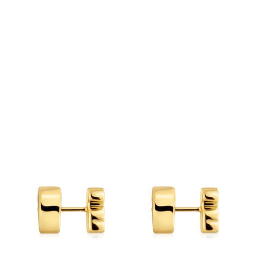 18kt gold plating over silver bear Earrings with diamonds TOUS 1950