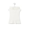 Baby girls hooded dress in Classic ecru