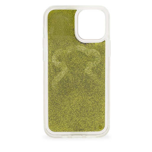 Étui pour téléphone portable Delray 12 Glitter Mirror Bear citron vert