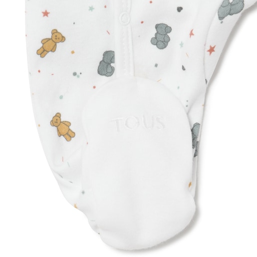 Baby playsuit in Charms white