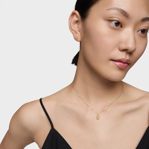 Gold Bear pendant with laboratory-grown diamond TOUS Lili