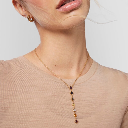 TOUS Magic Nature Necklace with gemstone strip | Plaza Las Americas