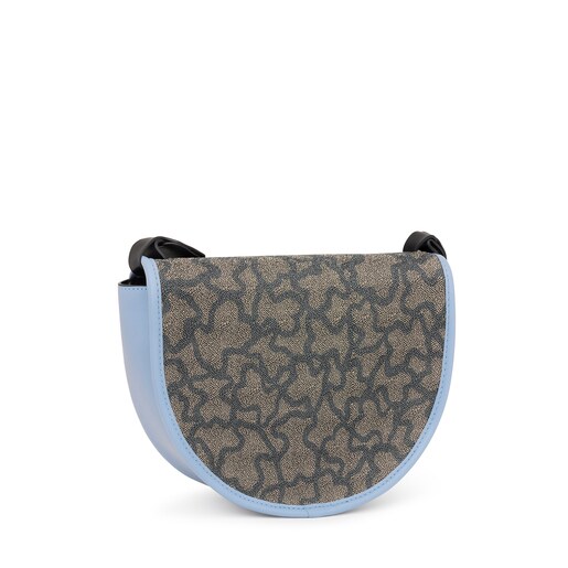 Medium beige and blue Amaya Kaos Icon Crossbody bag