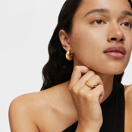 Small Ring with 18kt gold plating over silver Galia Basics