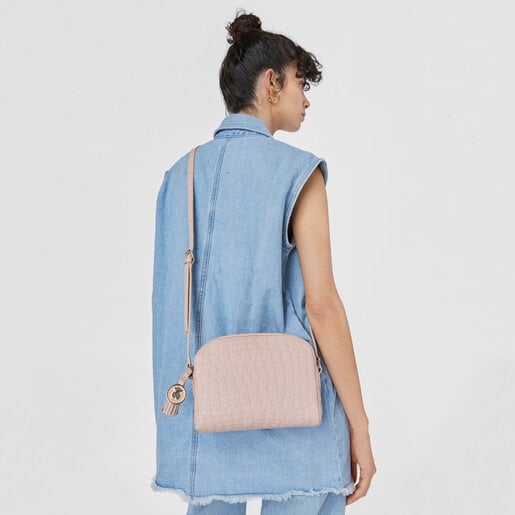 Sac à bandoulière Sherton en cuir rose