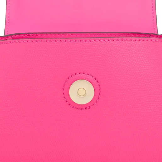 Fuksiová Crossbody mini kabelka TOUS Sylvia