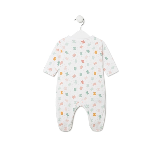 Pijama d'una peça per a nadó Joy blanc