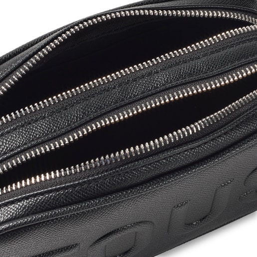 תיק צד כתבים TOUS La Rue בצבע שחור