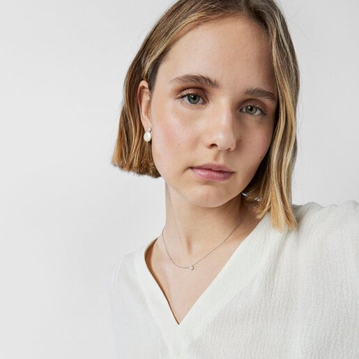 Collar  de oro blanco con diamantes Alecia