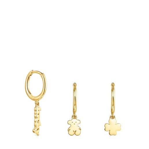 Pack Criollas TOUS Good Vibes con baño de oro 18 kt sobre plata