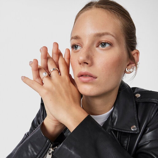 טבעת כסף סוויט דולס בשילוב פנינה