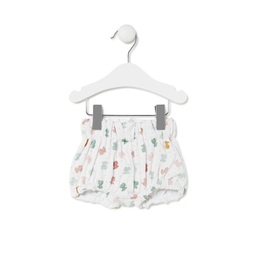 Baby outfit with shoulder straps in Joy white