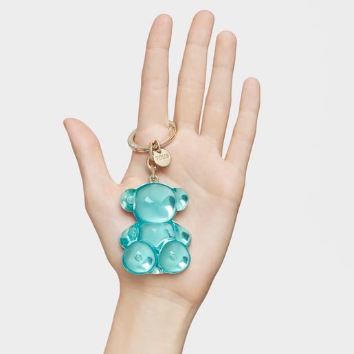 Turquoise half Key ring Bold Bear