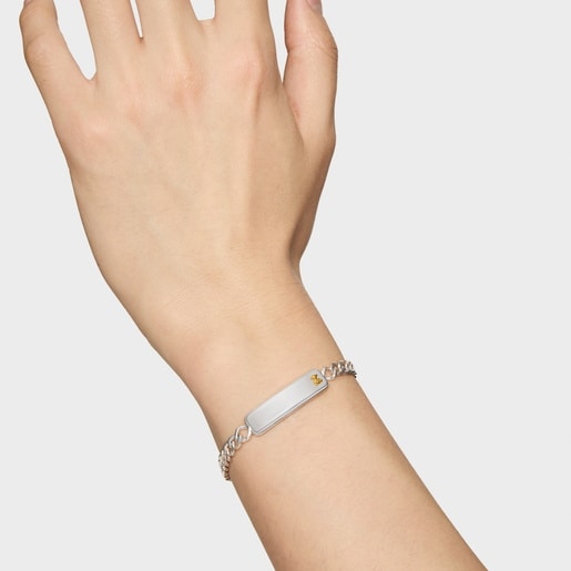 Two-tone bear-motif chain Bracelet TOUS Man