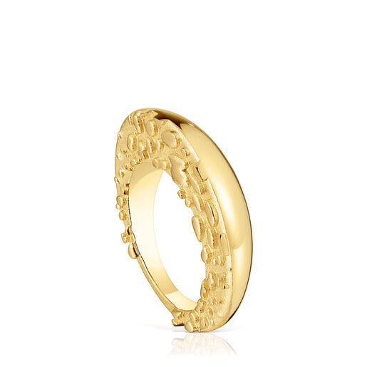 Anillo con baño de oro 18 kt sobre plata Dybe