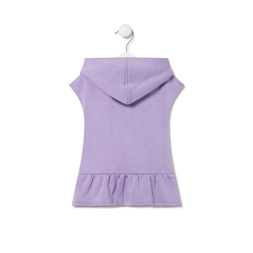 Vestido de bebé menina com capuz Classic lilás