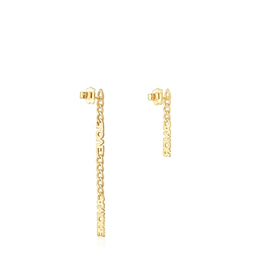 TOUS Crossword Amor Chain Earrings
