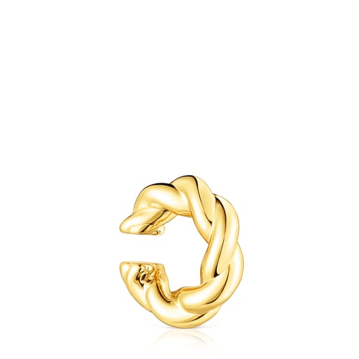 Bague d'oreille XL Twisted en argent vermeil