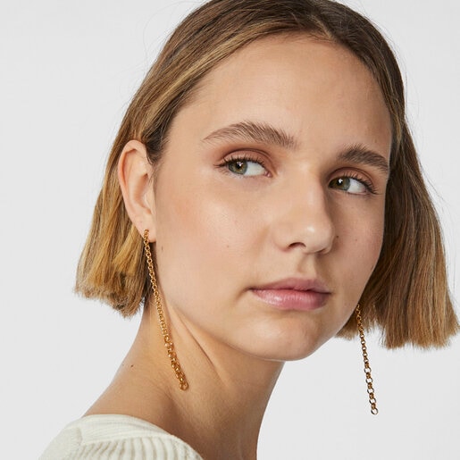 Extralange Ohrringe TOUS Calin mit Ringen